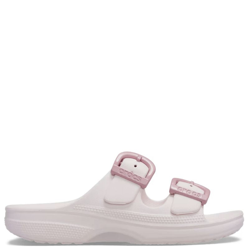 Crocs Womens Saturday Enamel Buckle Sandal Bubble Ice