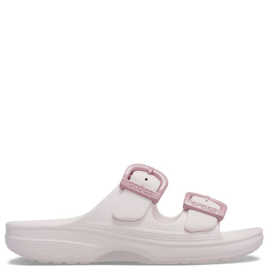 Crocs Womens Saturday Enamel Buckle Sandal Bubble Ice