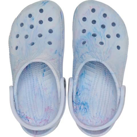 ADULTS CLASSIC WATERCOLOR MARBLED CLOG BLUE