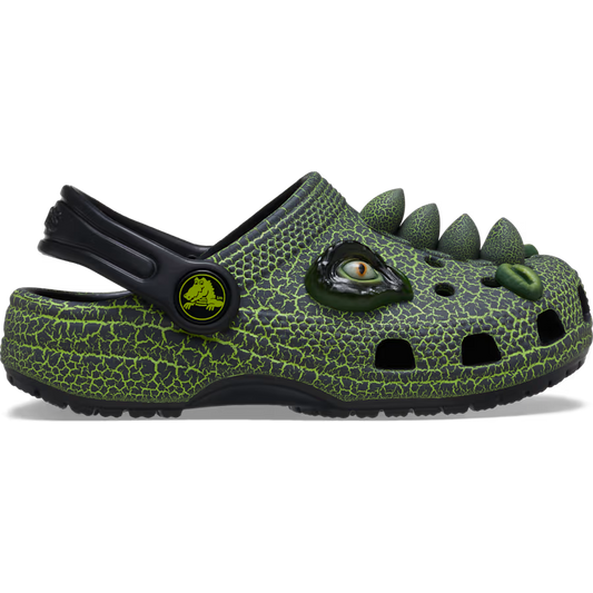 TODDLER CLASSIC IAM SCARY DINO CLOG BLACK