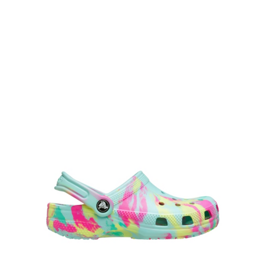 Crocs Toddler Classic Marbled Clog Aquamarine Multi