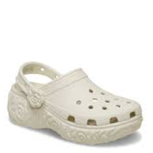 Crocs Adults Classic Platform Bloom Clog Summit White