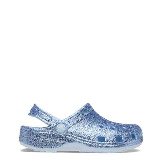 Crocs Toddler Classic Clog Chunky Glitter Blue Frost