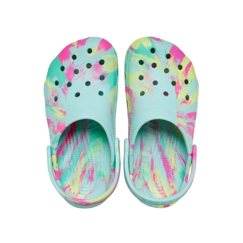 Crocs Toddler Classic Marbled Clog Aquamarine Multi