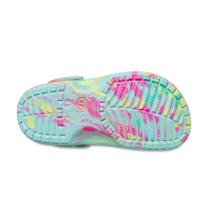 Crocs Toddler Classic Marbled Clog Aquamarine Multi