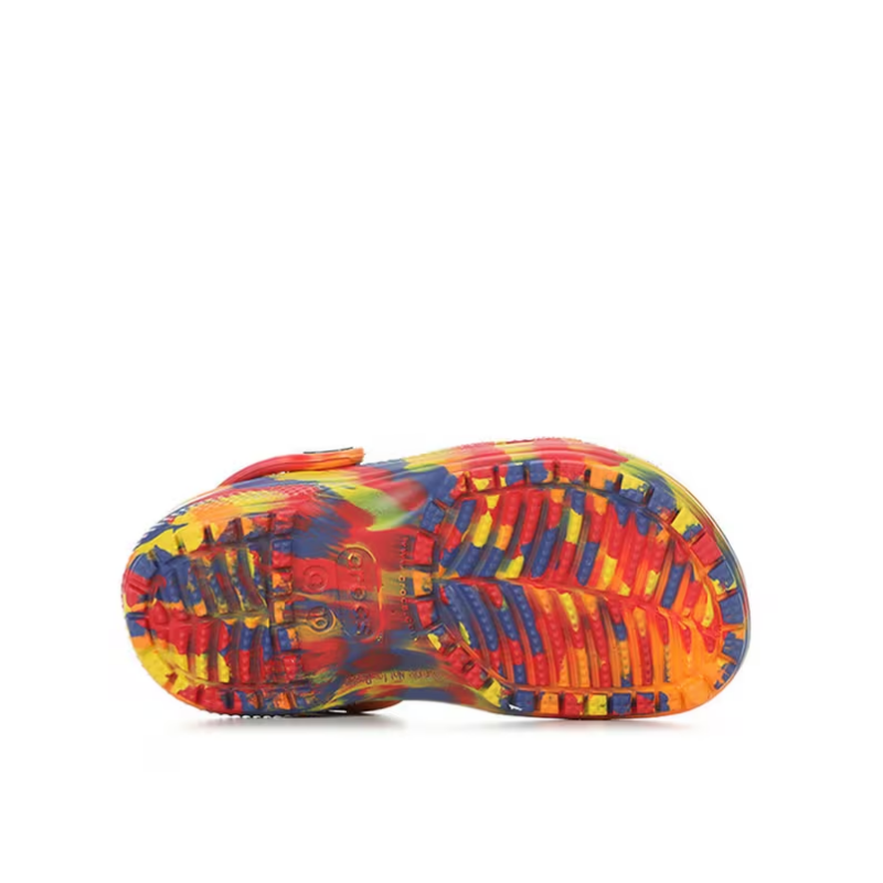 Crocs Kids Classic Clog Marbled Clog Orange Multi