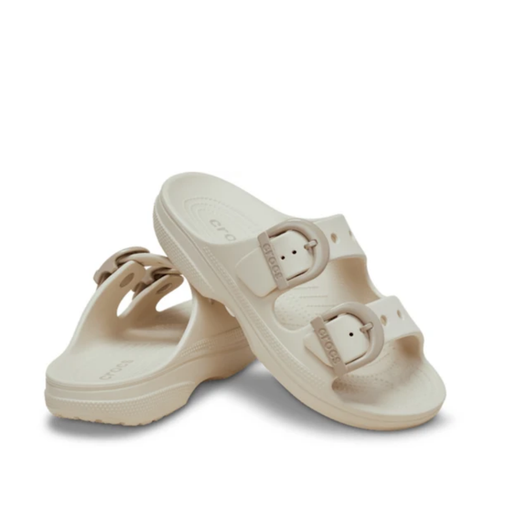 Crocs Womens Saturday Enamel Buckle Sandal Frappe