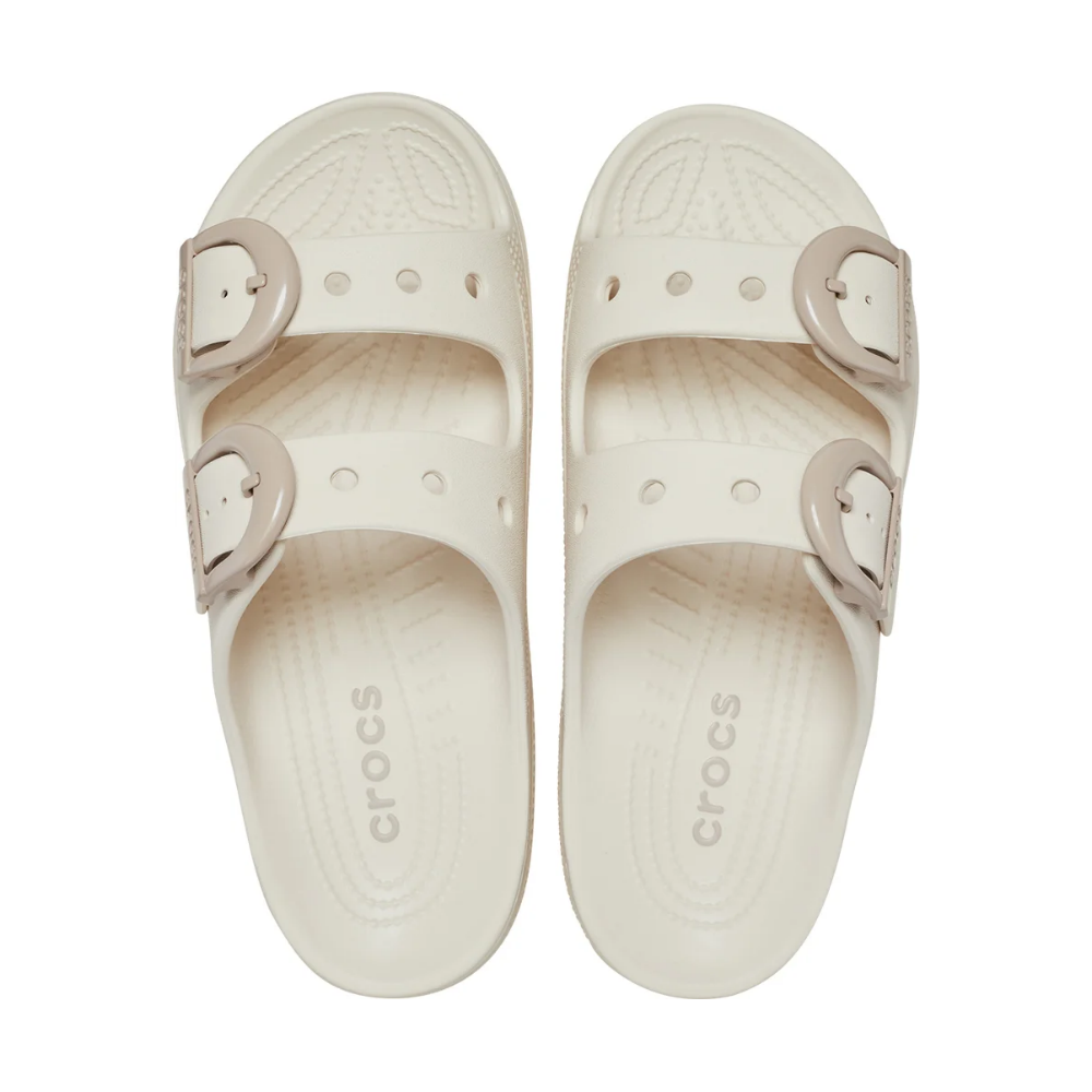Crocs Womens Saturday Enamel Buckle Sandal Frappe