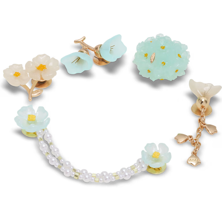Jibbitz Pack - Blue Dainty Floral 5 Pack