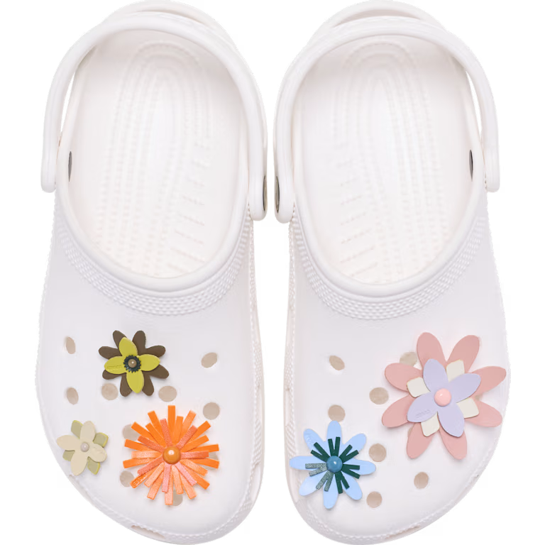 Jibbitz Pack - Faux Leather Floral 5 Pack