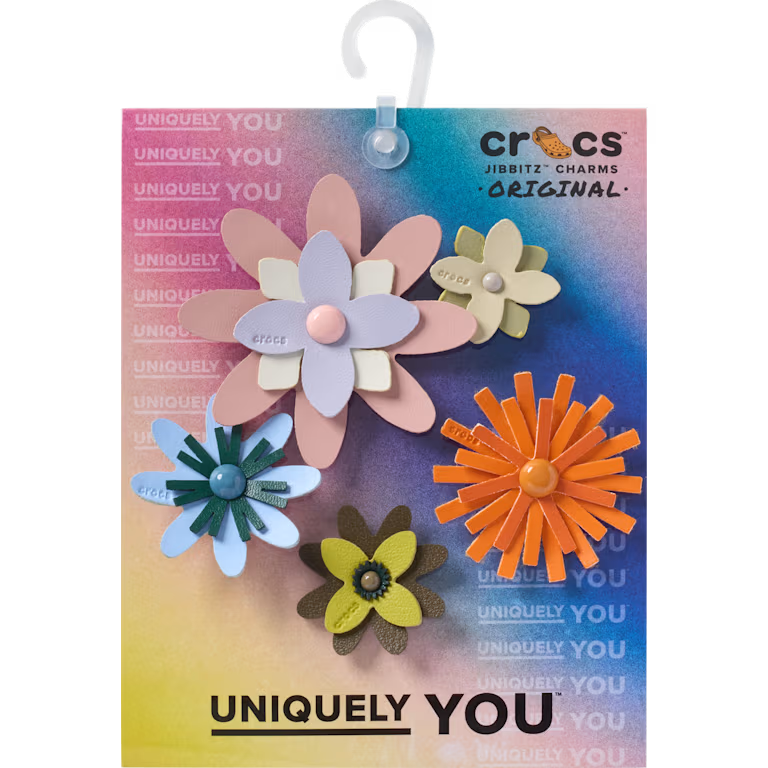 Jibbitz Pack - Faux Leather Floral 5 Pack