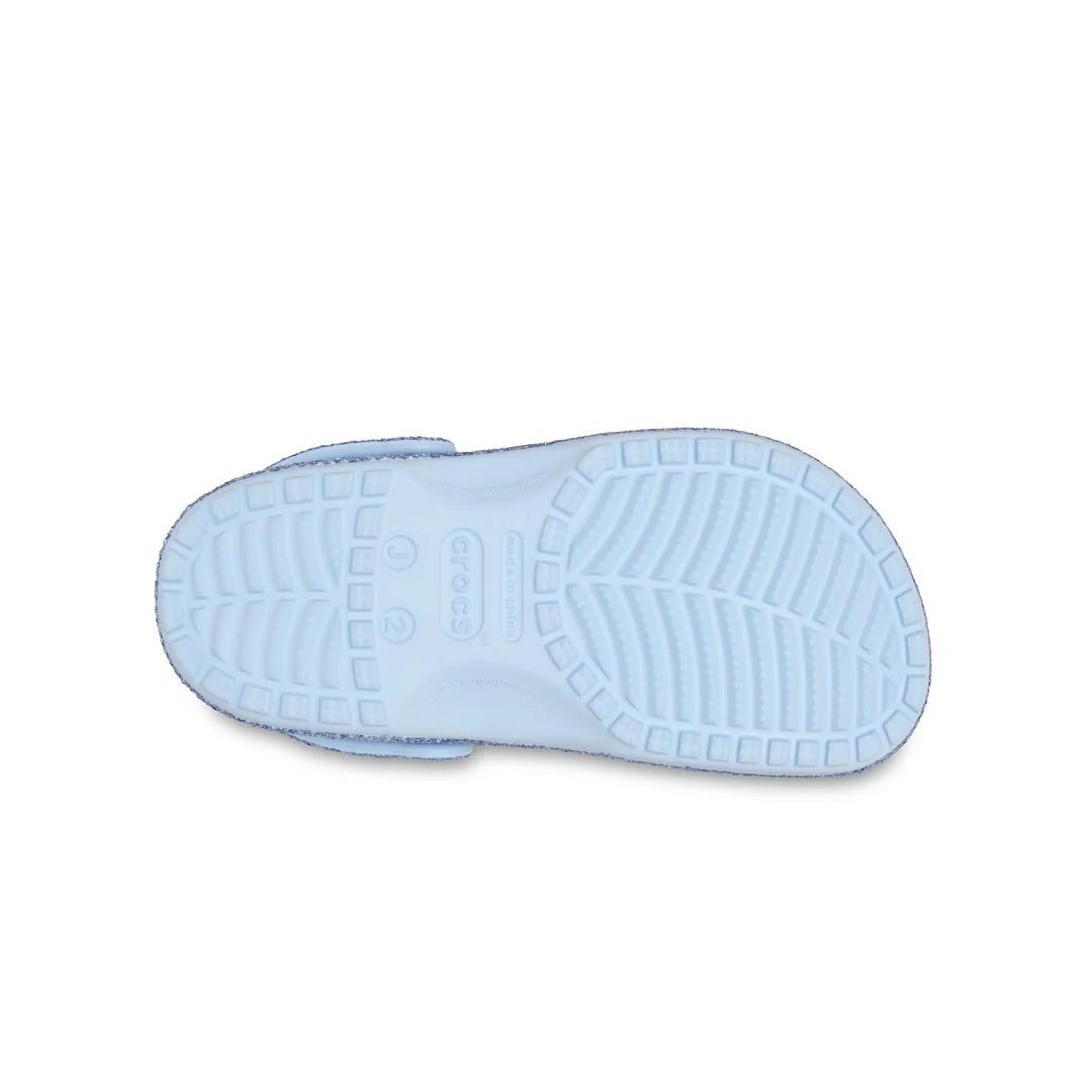 Crocs Toddler Classic Clog Chunky Glitter Blue Frost