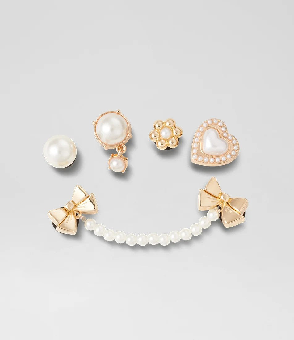 Jibbitz Pack - Pearly Gold 5 Pack