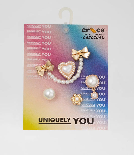 Jibbitz Pack - Pearly Gold 5 Pack