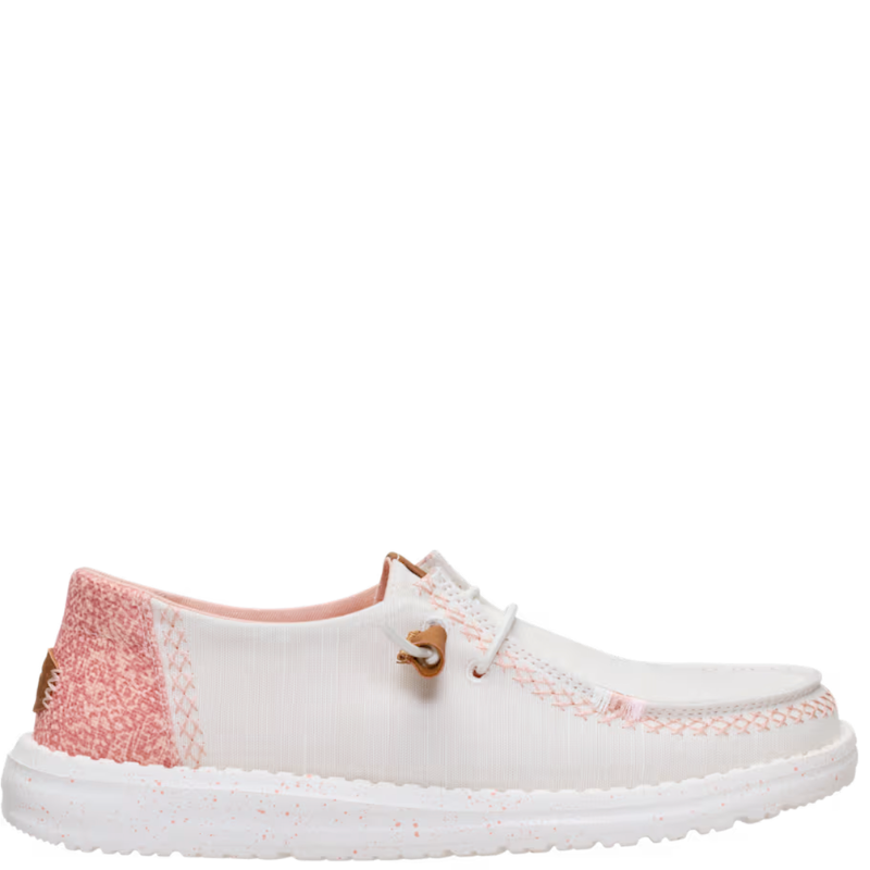 Hey Dude Wendy Boho Butterfly Snow White/Pink