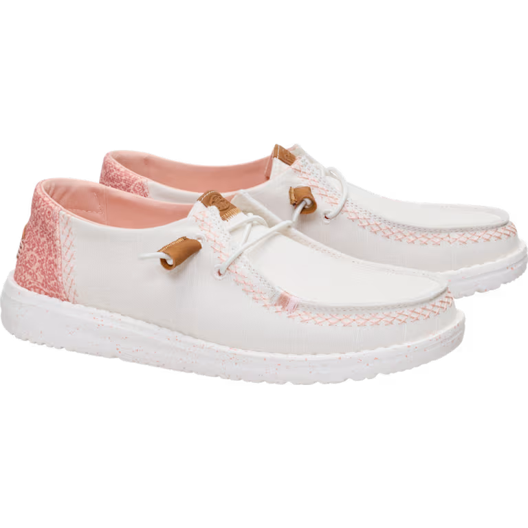 Hey Dude Wendy Boho Butterfly Snow White/Pink