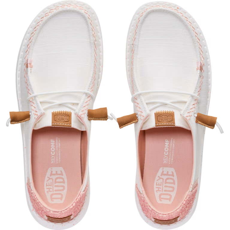 Hey Dude Wendy Boho Butterfly Snow White/Pink