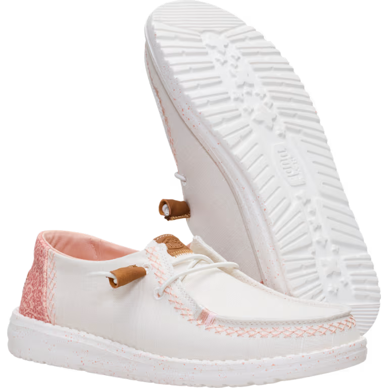 Hey Dude Wendy Boho Butterfly Snow White/Pink