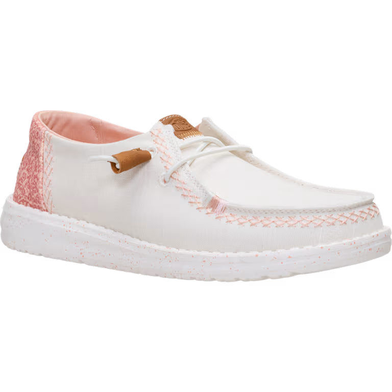 Hey Dude Wendy Boho Butterfly Snow White/Pink