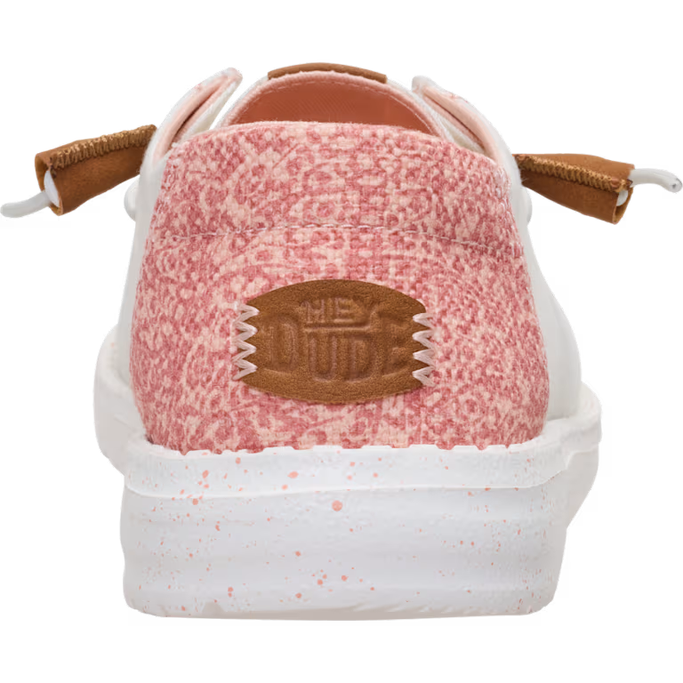 Hey Dude Wendy Boho Butterfly Snow White/Pink