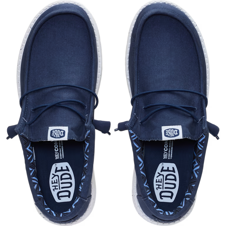 Hey Dude Wally Stretch Canvas Navy