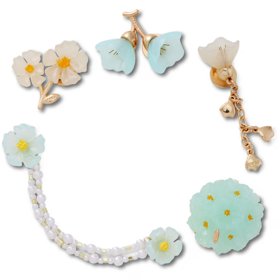 Jibbitz Pack - Blue Dainty Floral 5 Pack
