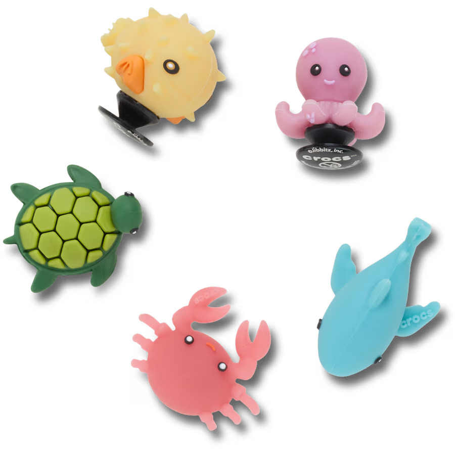 Jibbitz Pack -UV Changing Sea Animals 5 Pack