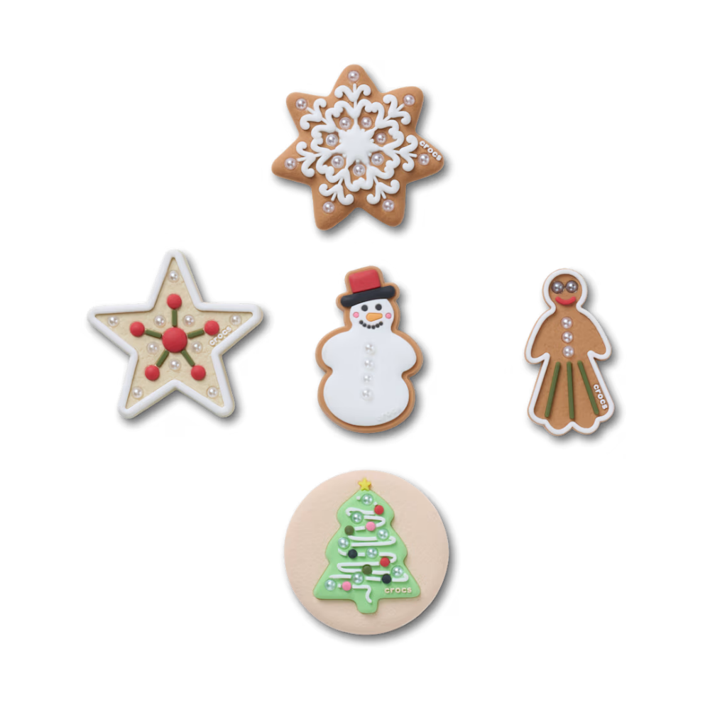 Jibbitz Pack - Realistic Holiday Sugar Cookies 5Pk