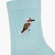 WOMENS QUARTER CREW KOOKABURRA BAMBOO SOCK MINT