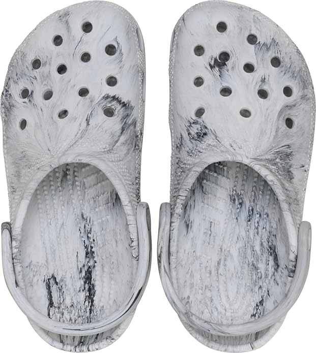 Crocs Kids Classic Clog Watercolour Marbled Grey Swirl