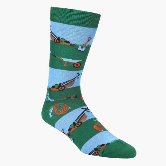 MENS LAWN KING BAMBOO SOCK CARD GREEN