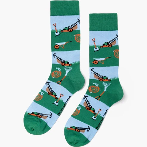 MENS LAWN KING BAMBOO SOCK CARD GREEN