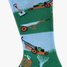 MENS LAWN KING BAMBOO SOCK CARD GREEN