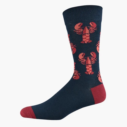 MENS LEROY LOBSTER BAMBOO SOCK NAVY