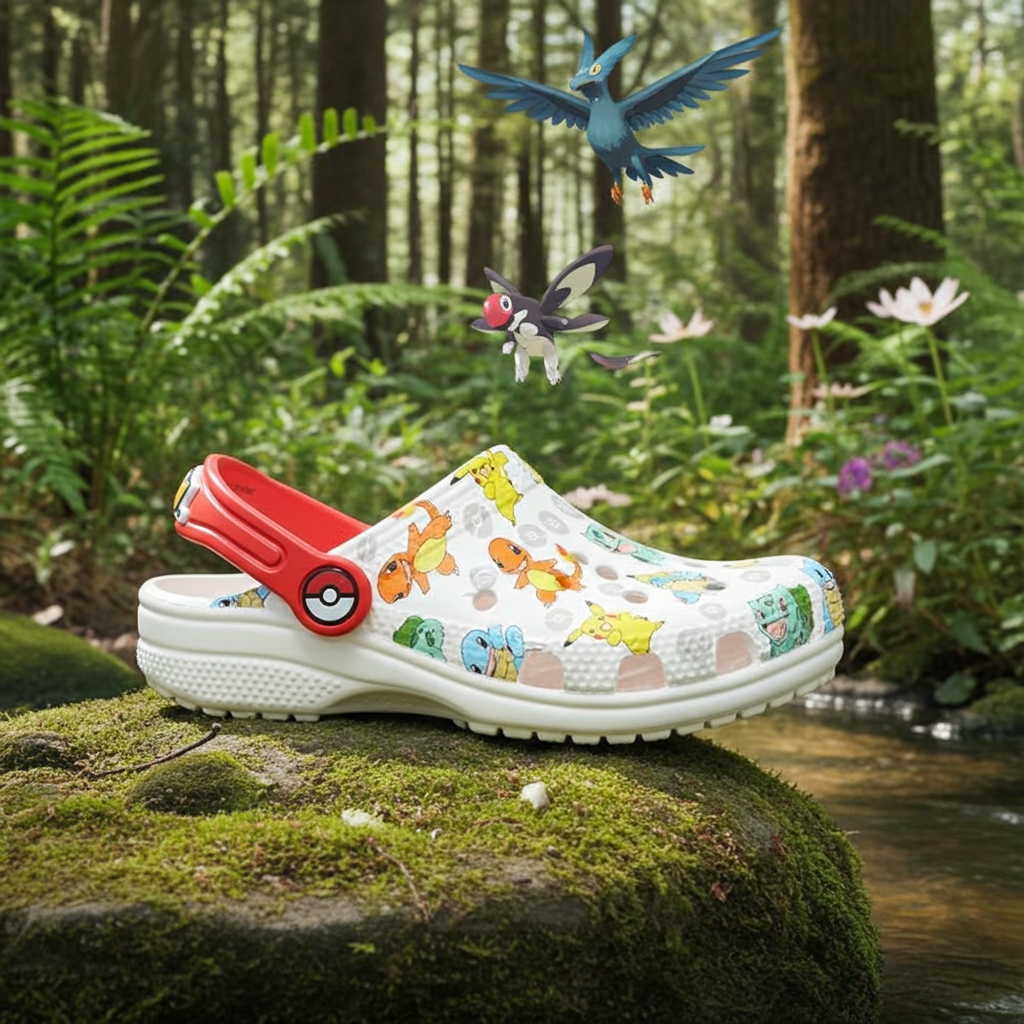 Crocs Kids Classic Pokemon Clog White Multi