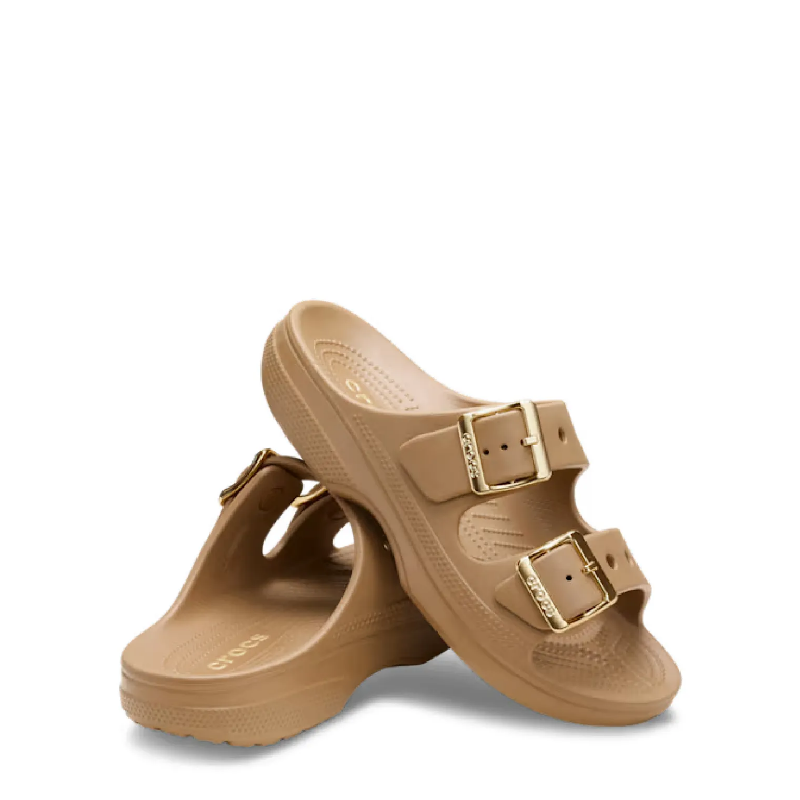 Crocs Womens Saturday Metallic Buckle Sandal Sepia – Core & Co Brands