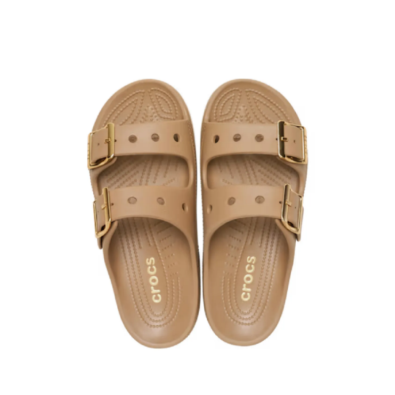 Crocs Womens Saturday Metallic Buckle Sandal Sepia – Core & Co Brands