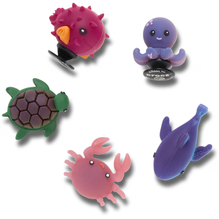 Jibbitz Pack -UV Changing Sea Animals 5 Pack