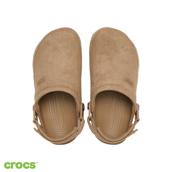 Crocs Adults Classic Crafted Vegan Suede Stitch Sepia