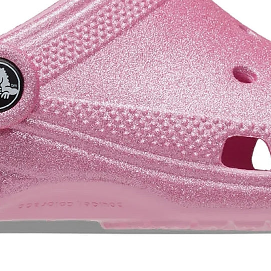 Crocs Toddler Classic Glitter Clog Pink Tweed