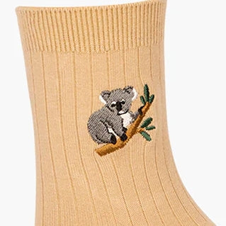 WOMENS QUARTER CREW KOALA BAMBOO SOCK SAND