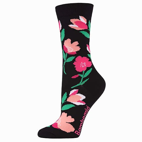 WOMENS BAMBOO SOCKS MAGNOLIA BLACK