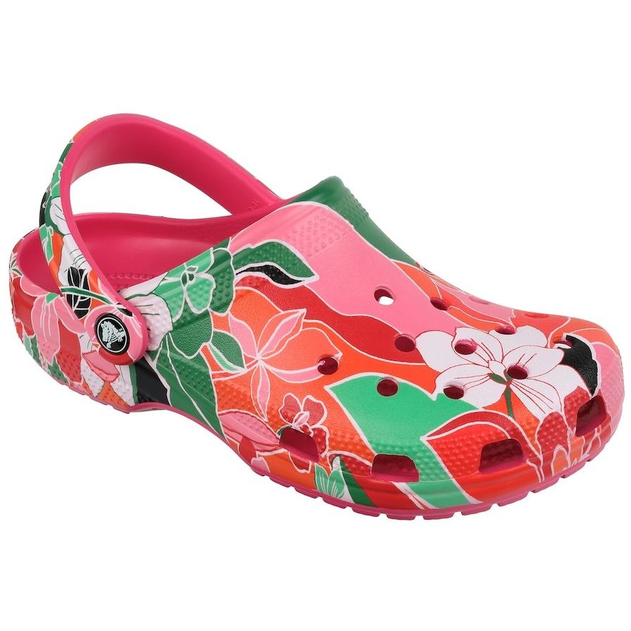 ADULTS CLASSIC WOODCUT FLORAL CLOG